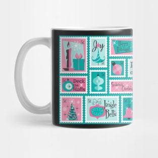 Atomic Cafe MidCentury Holiday Stamps 1 Mug